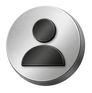 Auf der FAQ-Seite ein dekoratives silbernes 3D-Icon eines Benutzeravatars